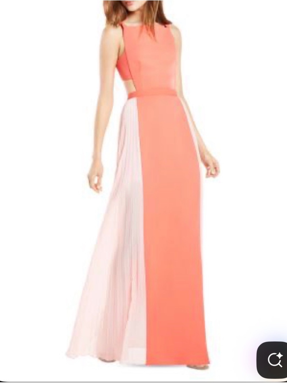 BCBGMaxAzria Color Block Pleated Dress